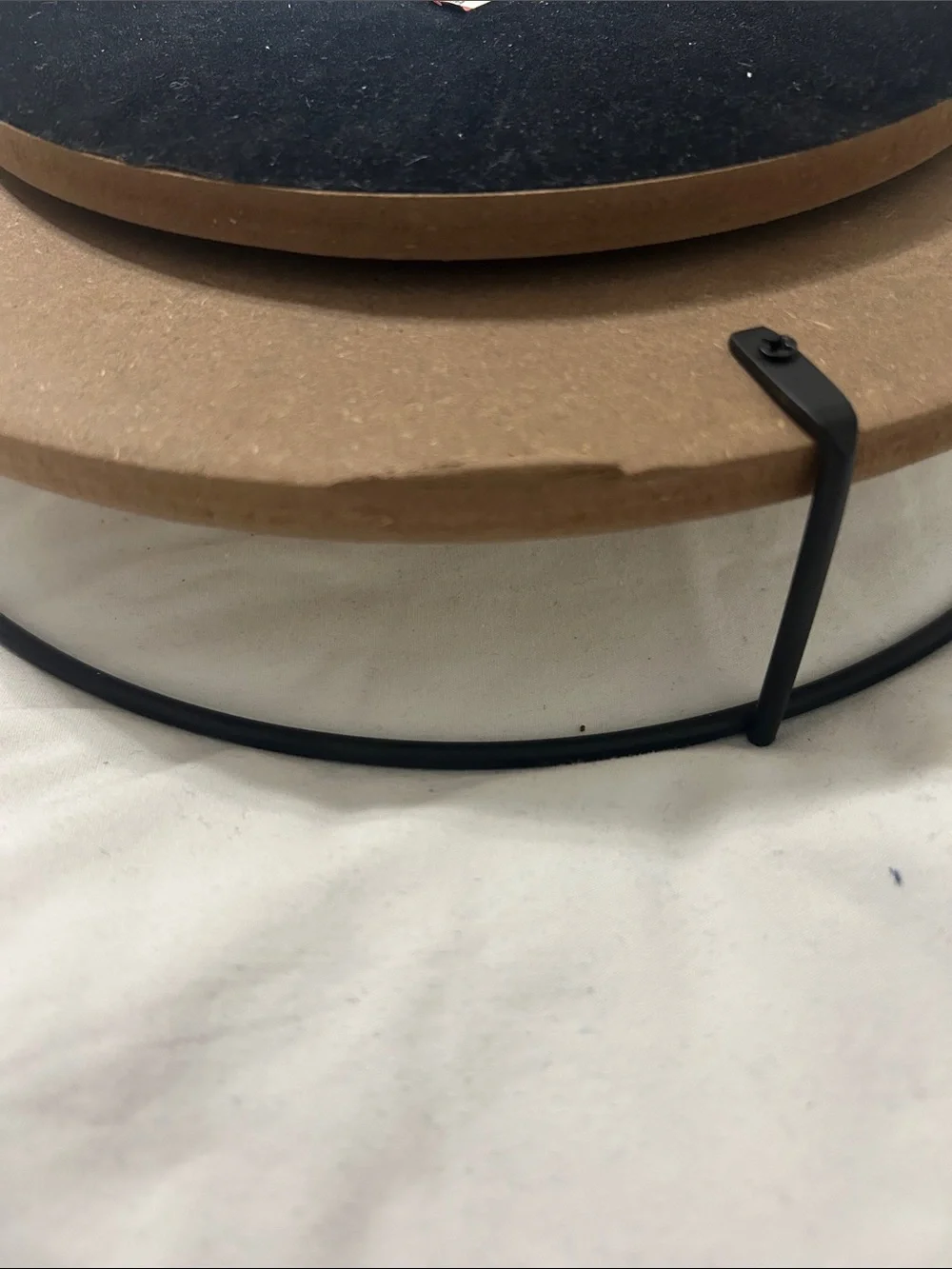 Target Lazy Susan Wood and Black Metal Round